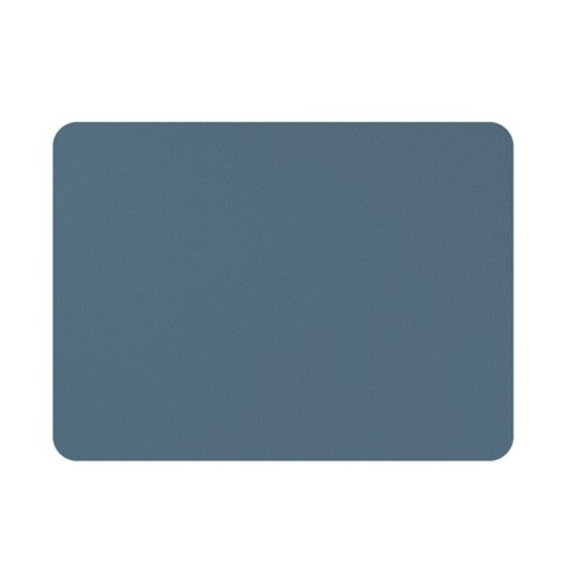 Mesapiu Placemat lederlook - Rechthoek - Blauw - Set van 6