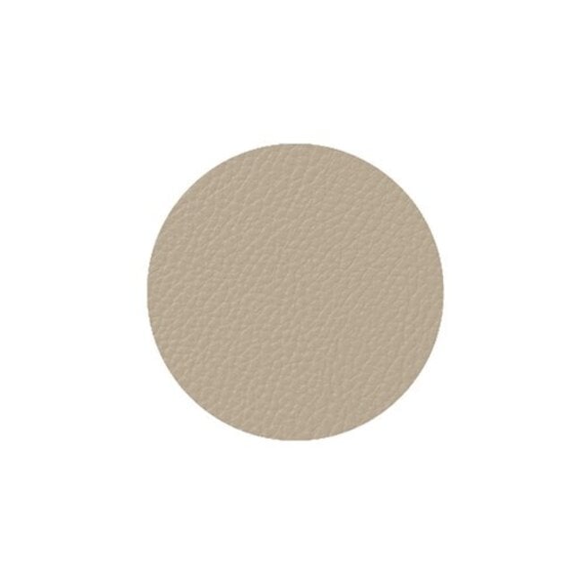Ziczac Onderzetters lederlook - 4 stuks - Taupe