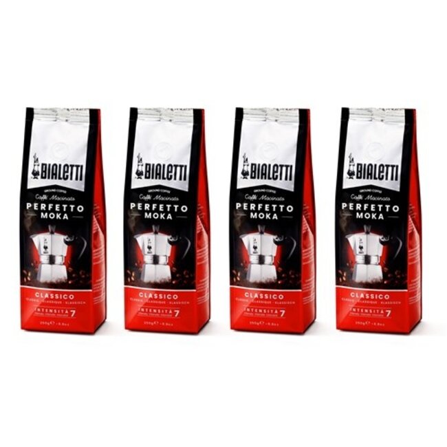 Bialetti gemalen koffie Moka Classico 4 x 250 gr