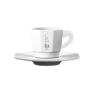 Bialetti Bialetti Set 4 kopjes/ schotel Perfetto Moka - Wit