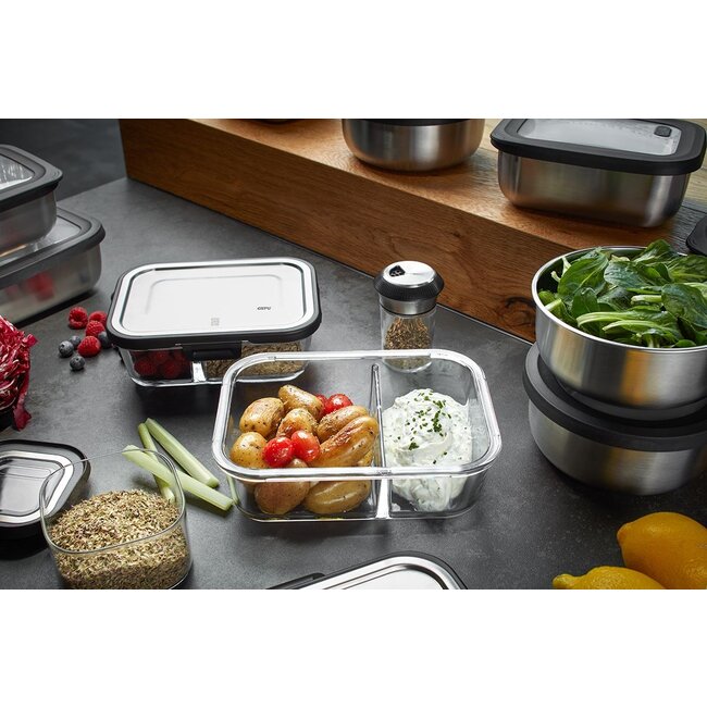 GEFU Voedselbewaarbak MILO,gedeeld, 800 ml