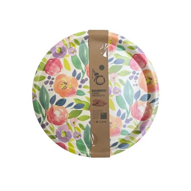 BC Dienblad rond, plat, 35cm, Bloem