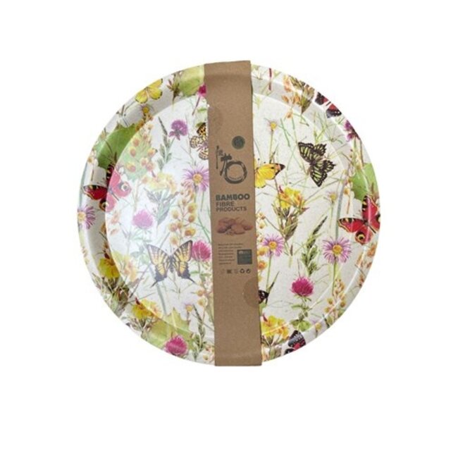 BC Dienblad rond, plat, 35cm, Natuur