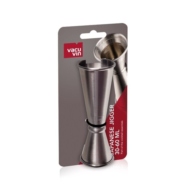 Vacu Vin Japanese Jigger 60/30 ml Stainless Steel, Card