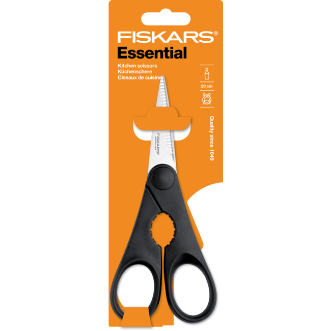 Fiskars Essential Keukenschaar met flessenopener