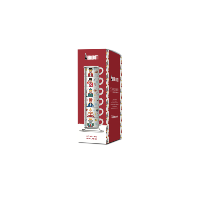 Bialetti 6 stapelbare mokken Nutcracker