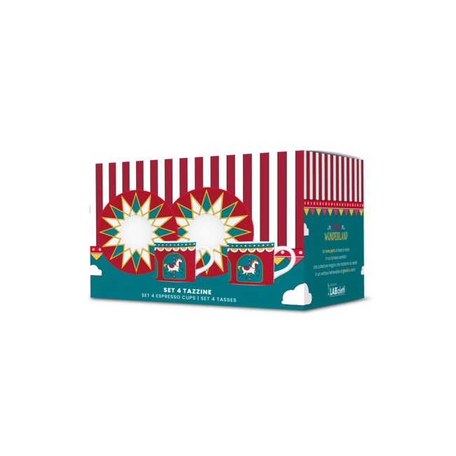 Bialetti Set 4 kop/schotels Winterwonderland