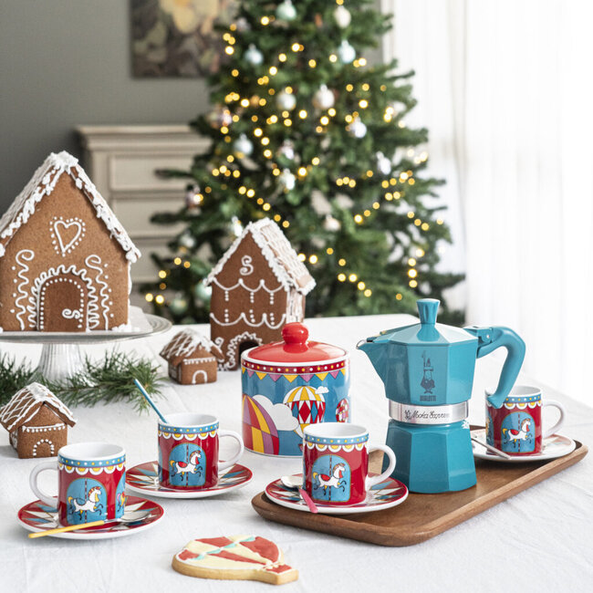Bialetti Set 4 kop/schotels Winterwonderland