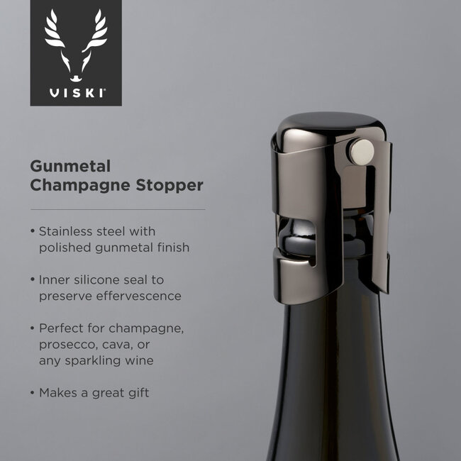 Gunmetal Champagne Stopper by Viski®
