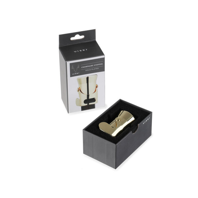 Belmont Heavyweight Champagne Stopper in Gold Viski®