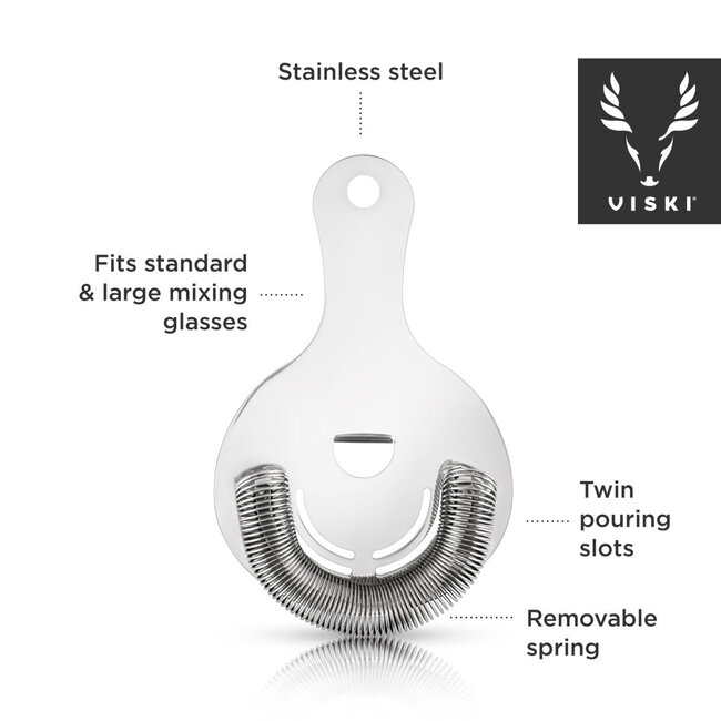 Stainless Steel Hawthorne Strainer by Viski®