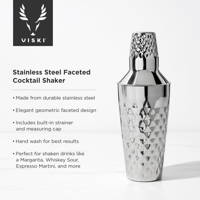 Stainless Steel Faceted Cocktail Shaker by Viski®