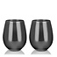 Gunmetal Stemless Wine Glasses by Viski®