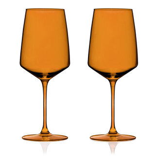 Viski Reserve Nouveau Crystal Wine Glasses in Amber Viski®