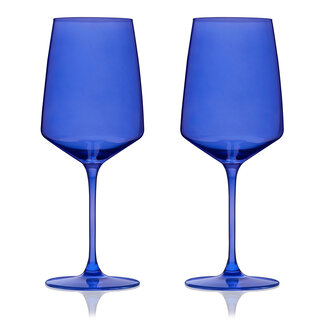 Viski Reserve Nouveau Crystal Wine Glasses in Cobalt Viski®
