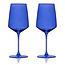 Reserve Nouveau Crystal Wine Glasses in Cobalt Viski®