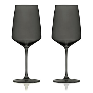 Viski Reserve Nouveau Crystal Wine Glasses in Smoke Viski®