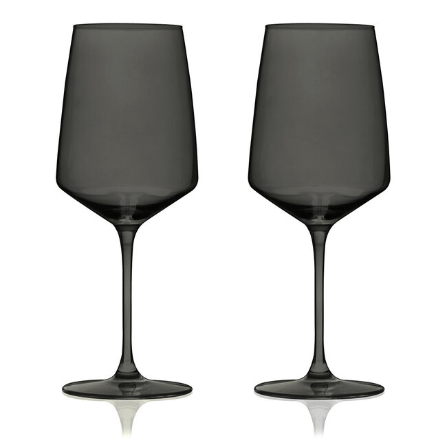 Reserve Nouveau Crystal Wine Glasses in Smoke Viski®