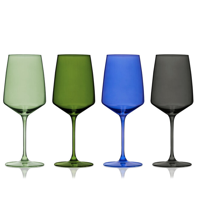 Reserve Nouveau Crystal Wine Glasses in Seaside Viski®