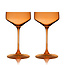 Reserve Nouveau Crystal Coupes in Amber Viski®