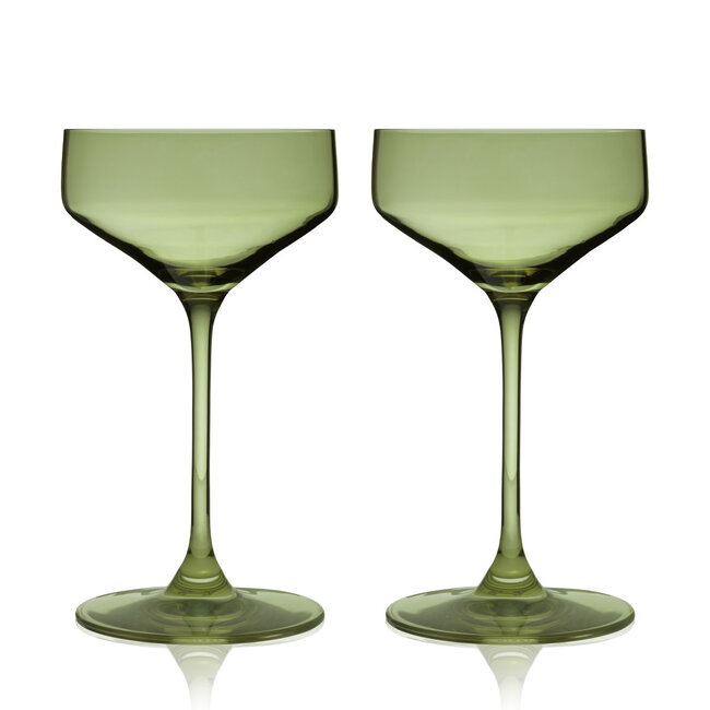 Reserve Nouveau Crystal Coupes in Sage Viski®