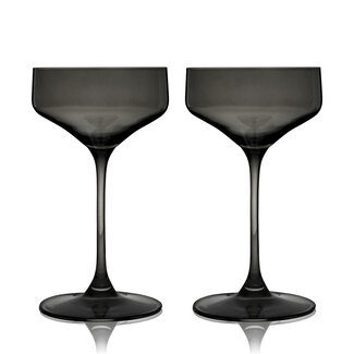 Viski Reserve Nouveau Crystal Coupes in Smoke Viski®