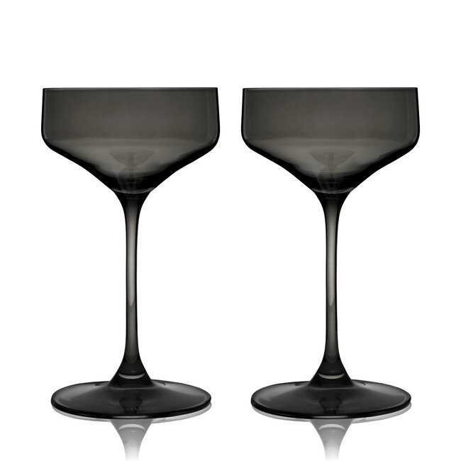 Reserve Nouveau Crystal Coupes in Smoke Viski®