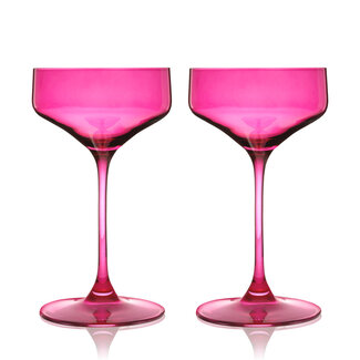 Viski Reserve Nouveau Crystal Coupes in Berry Viski®
