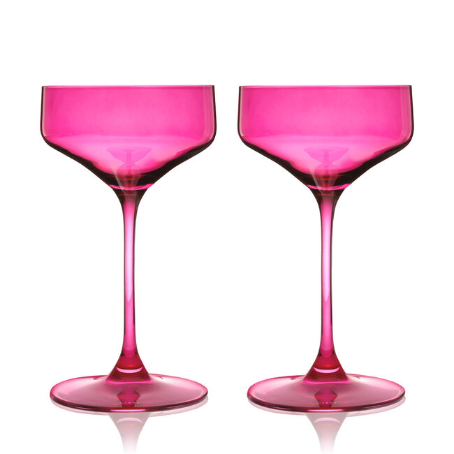 Reserve Nouveau Crystal Coupes in Berry Viski®