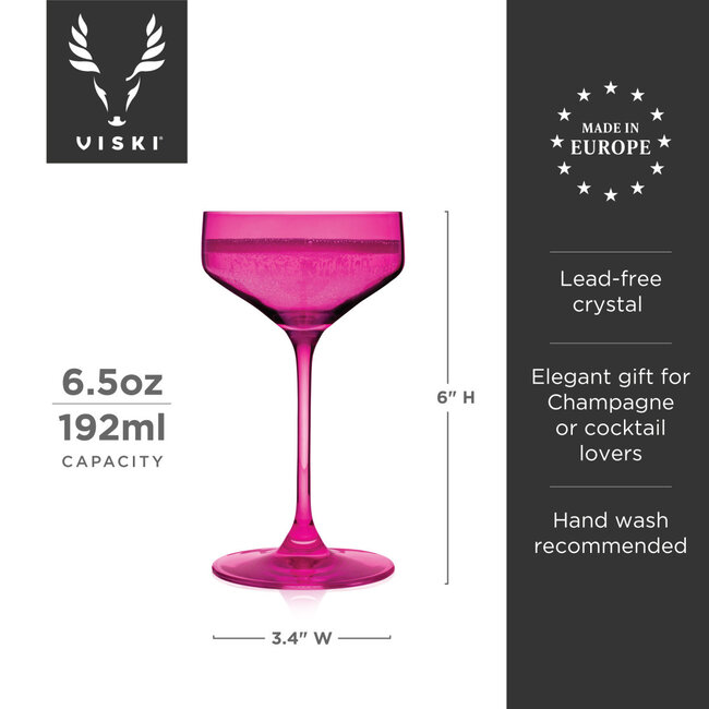 Reserve Nouveau Crystal Coupes in Berry Viski®