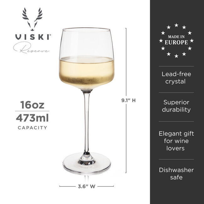 Reserve Julien Crystal Chardonnay Glasses By Viski
