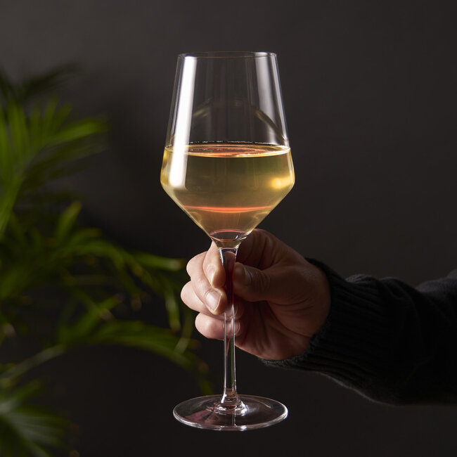 Angled Crystal Chardonnay Glasses by Viski®