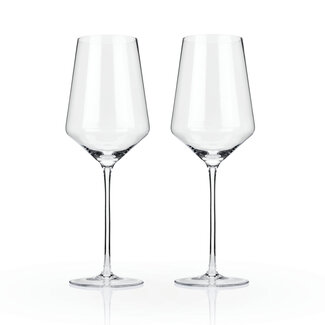 Viski Angled Crystal Bordeaux Glasses by Viski®