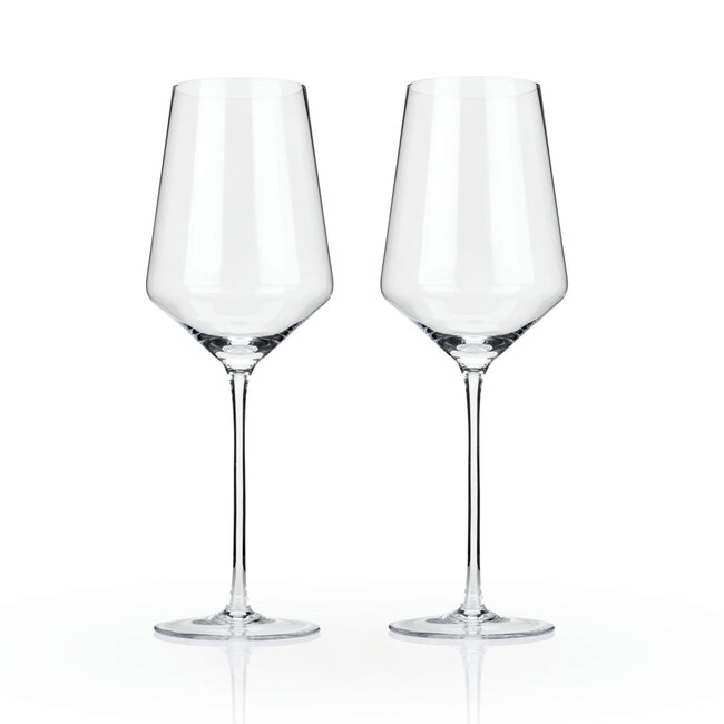 Angled Crystal Bordeaux Glasses by Viski®