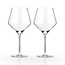 Angled Crystal Burgundy Glasses by Viski®