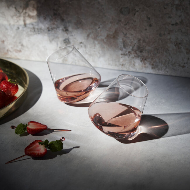 Rolling Crystal Wine Glasses by Viski®
