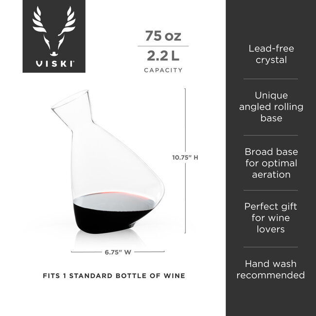 Rolling Crystal Wine Decanter by Viski®