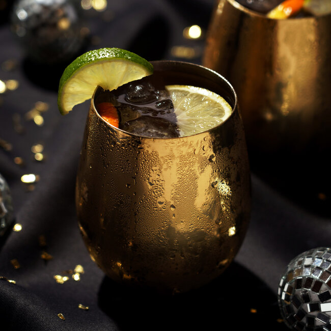 Gold Stemless Wine Glasses by Viski®