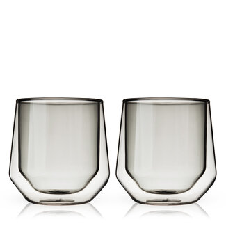 Viski Double Walled Aurora Tumblers in Smoke (set of 2) by Viski