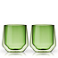 Double Walled Aurora Tumblers in green (set of 2) by Viski