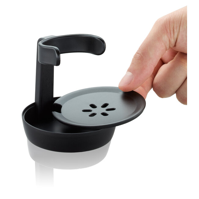 GEFU SWIFT Afwasborstel met wasmiddeldoseerbakje + standaard