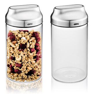 Gefu GEFU KIPPO Set van 2 voorraadbussen 1000ml