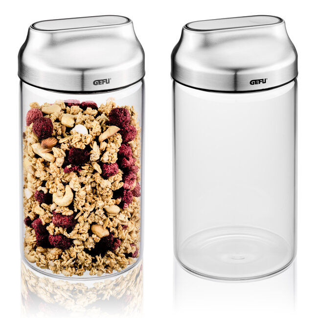 GEFU KIPPO Set van 2 voorraadbussen 1000ml