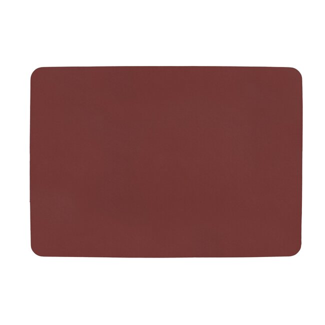 ZICZAC  PLACEMAT LEDERLOOK - RH - ROOD