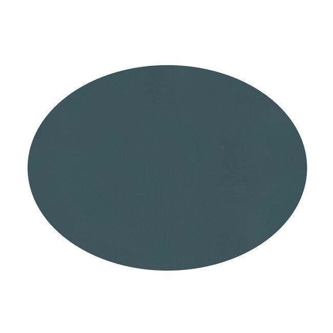 ZICZAC  PLACEMAT LEDERLOOK - OV - BLAUW
