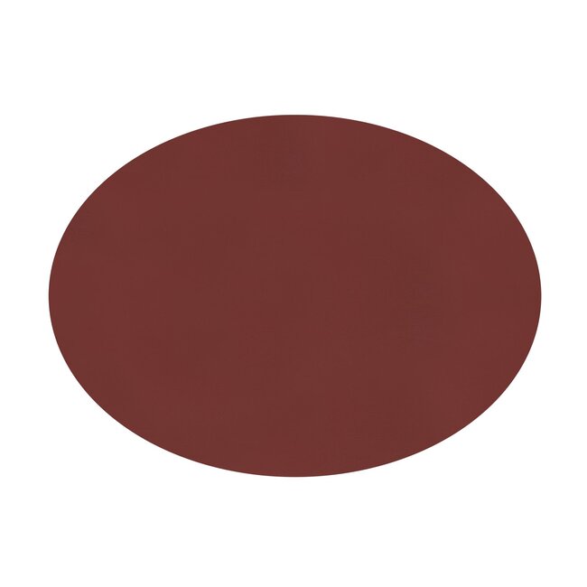 ZICZAC  PLACEMAT LEDERLOOK - OV - ROOD