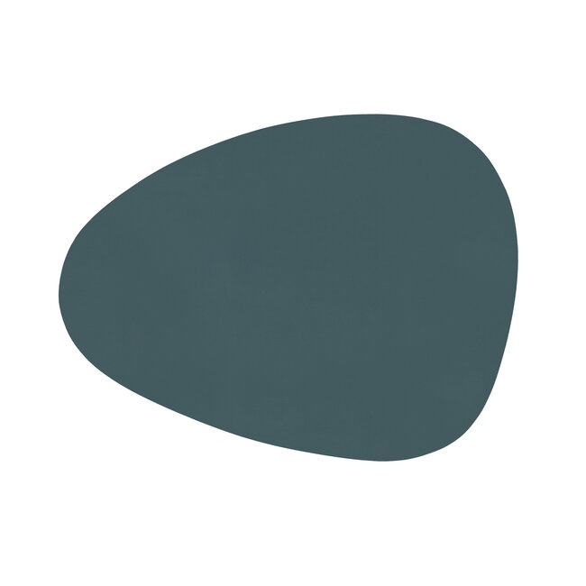 ZICZAC PLACEMAT LEDERLOOK - STONE - BLUE
