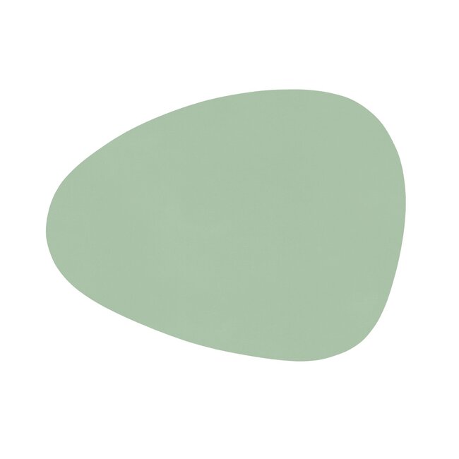 ZICZAC PLACEMAT LEDERLOOK - STONE - GREEN
