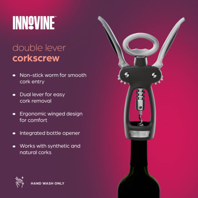 Innovine™ Double Lever Corkscrew in Graphite