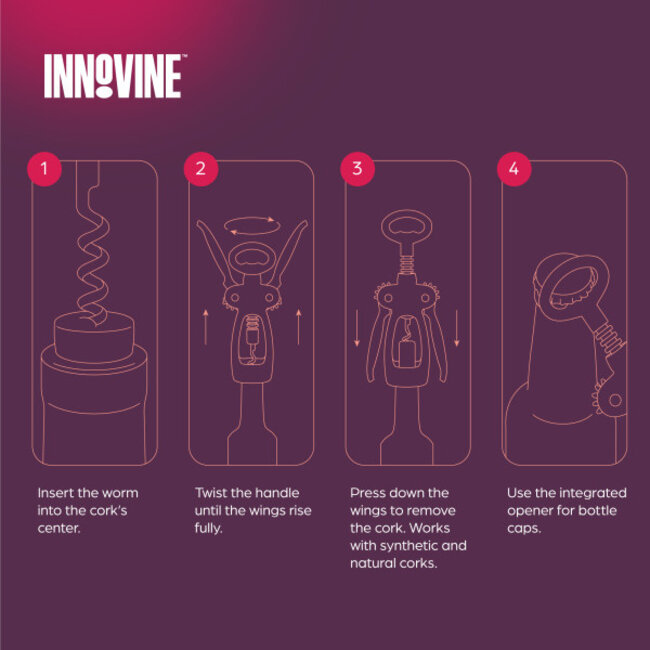 Innovine™ Double Lever Corkscrew in Graphite